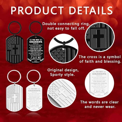 DuoDiner Keychains Gifts for Men Dad Son Brother Boyfriend Husband Grandpa Grandson,Mens Keychain Christmas Gifts in Kuwait