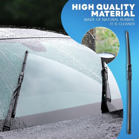 Windshield Wiper Blades, Car Wiper Blade, Premium All-Season Windshield Wiper Blades, Wiper Blades Easy Install & Durable Stable Quiet Universal Car Accessories for Most Car (24IN+19IN) in Kuwait