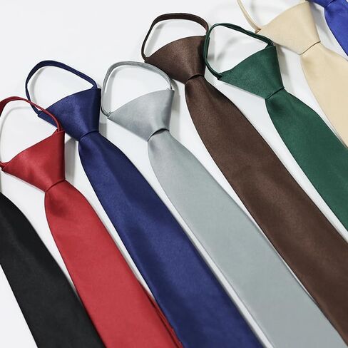 Vintava PreTied Men's Necktie Press Adjustable Ties Solid Color Skinny Neck Tie for Men and Women, Ties For Men in Saudi Arabia