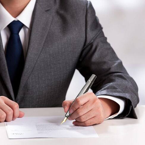 قلم حبر معدني فاخر من Amaxiu، قلم حبر رفيع عالي التحمل متوافق مع خراطيش حبر 3.4 مم هدية قلم الخط التنفيذي لمكتب العمل in Kuwait