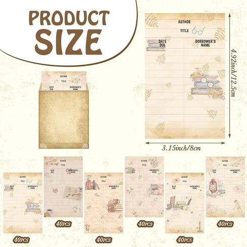 240 Set Library Book Pockets and Library Book Checkout Books Library Cards Catalog Checkout Cards and Self Adhesive Library Pocket Envelopes Library Pockets Pouches Sleeves for School Office Classroom in Saudi Arabia