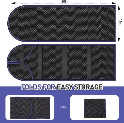 Blosssound 2 Pieces Quilted Hand Truck Cover 50" x 16" Rounded Top Appliance Dolly Cover Appliance Dolly Parts Woven Cotton/Polyester Hand Truck Pad Quilted Furniture Pad in Saudi Arabia