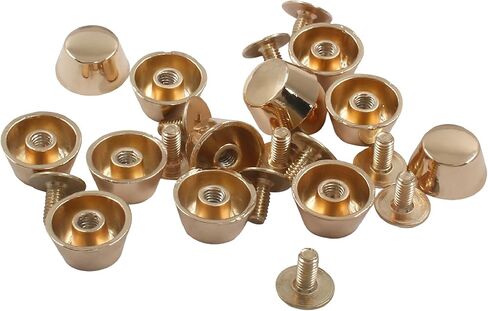 Hitefu 12 Pack 5/16" Height Spikes and Studs 8mm Handbag Feet Screwback Studs Nailheads for Luggage Bags Shoes DIY Purse Handbag Craft, Ancient Bronze Cone Studs Rivet Bullet Spikes in Saudi Arabia