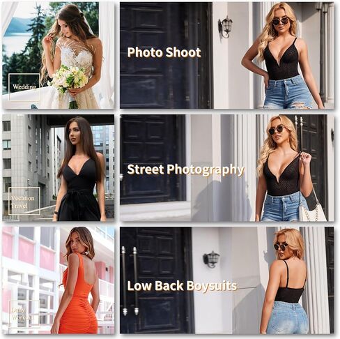 JOYSHAPER Lace Shapewear Bodysuits Deep V Lace Corset Tops Thong Bodysuits Tummy Control Body Shaper in Saudi Arabia