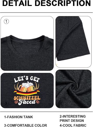 Oktoberfest Shirt German Flag Shirts - 2024 Festival T-Shirt Let’s Get Schnitzel Faced Tee Casual Crewneck Tops in Saudi Arabia