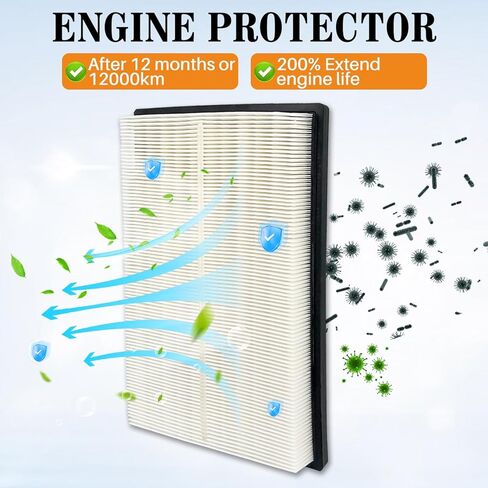 Engine Air Filter CA11259 Replacement- fit for Mazda 3 (2014-2018)/ Mazda 6 (2014-2021)/ Mazda CX-5(2013-2022)- Up to 12 Months or 12,000 Miles Filter in Saudi Arabia