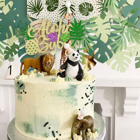 Gyufise 10 Pieces Plastic Green Palm Tree Coconuts Cupcake Toppers Miniature Palm Tree Figurines Cake Toppers Decorations for Micro Aquarium Garden Plant Building Landscape Birthday Party Supplies in Saudi Arabia