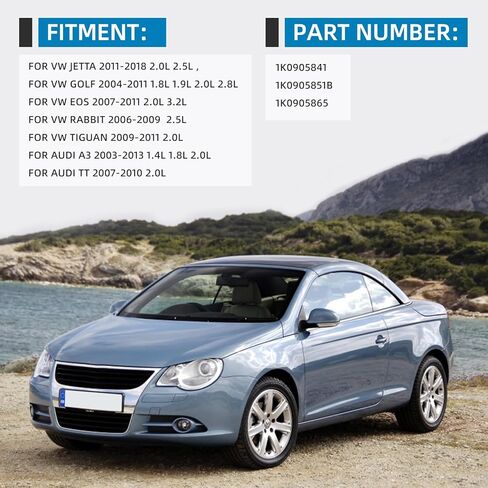1K0905851B أسطوانة قفل الإشعال مع مفاتيح، تناسب 2003-2013 VW Jetta، Golf، Rabbit، Tiguan، Audi A3، TT، استبدال #1K0905841، 1K0905865 in Kuwait