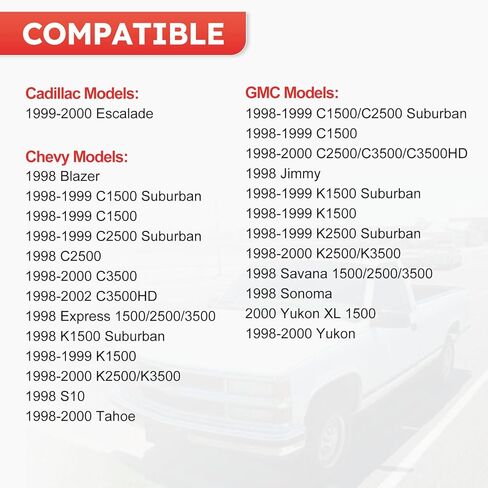 924-893 أسطوانة قفل الإشعال مع مفتاح مناسب لـ 1998-2002 Chevy Express، Tahoe/GMC Savana، Sonoma، Yukon، Blazer/Cadillac Escalade يستبدل # 26049532 CS785L LC63230 (أسطوانة الإشعال، قطعة واحدة) in Saudi Arabia