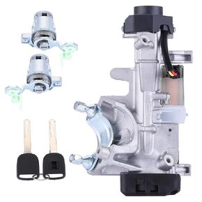 Ignition Switch Lock Cylinder Assembly for Honda CRV 2002 2003 2004 2005 2006 Front Door Lock Cylinder Left & Right with 2 Keys Replace OE 72185-S9A-013