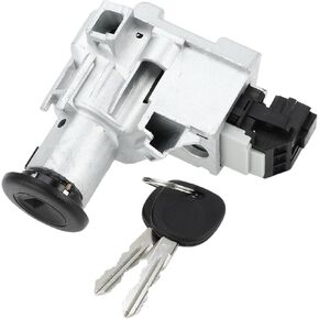 No.88965342 Ignition Lock Cylinder Assembly for Chevrolet Silverado 1500 2500 3500 Silver Tone Front Ignition Switch Cylinder Lock Assy Metal 1 Set