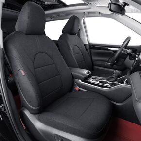 coverdream Custom Fit Camry Car Seat Covers for 2025 Toyota Camry LE,SE,Full Coverage Waterproof Leather Seat Protector(Full Set,Black)