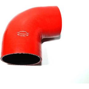 LTI Universal 4-Ply عززت عالية الأداء القطر الداخلي 3.5 "-4" 90 درجة الكوع المخفض سيليكون خرطوم مقرنة 89 مم - 102 مم (3.5 "-4" أحمر) in Kuwait