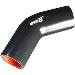 Upgr8 Universal 4-Ply High Performance 45 Degree Elbow Coupler Silicone Hose (2.0"(51MM), Black)