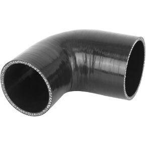 X AUTOHAUX 2.5" to 3" ID 90 Degree Elbow Black Silicone Hose Coupler Intercooler Tube