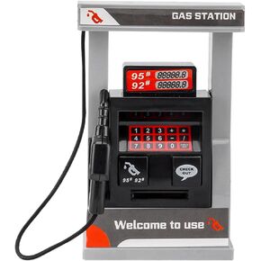 VICASKY 1pcs Miniature Gas Station Model Decorate Doll House Simulation Gas Station Toy for Boy Childrens Game Play House DIY Toy Building Model