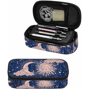 Black White Bats Pencil Case Halloween Bat Large Large Capacity Pen Pouch for School Student Office Adult Girl Boy