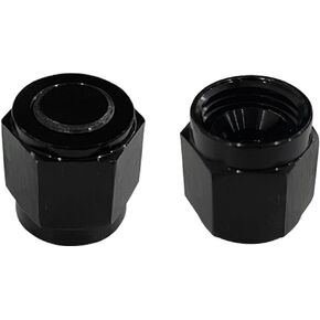 2PCS 10AN Flare Cap Block off Fitting Plug, Aluminum Alloy Female Flare Cap, Hexagonal Shape Tube Nut Adapter