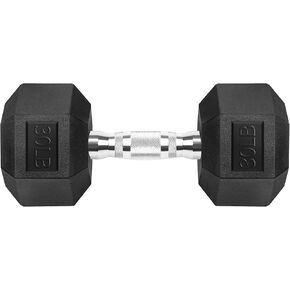 Hex Dumbbells Rubber Coated Cast Iron Hex Black Dumbbell Free Weights for Exercises