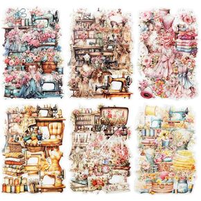 90PCS Garden Landscape PET Stickers, Floral Stickers for Scrapbooking, DIY Crafts, Journaling, and Junk Journal Ephemera with Organizer