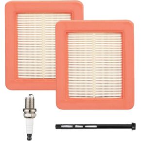 17211-Z8B-901 Air Filter 2pcs Replacement for Honda GCV160, GCV160LA0, GCV160LA1, GC190LA, HRB216 HRB217 HRC216 HRS216 HRT216 HRR216 Lawn Mower (w/Fuel Filter and Spark Plug)
