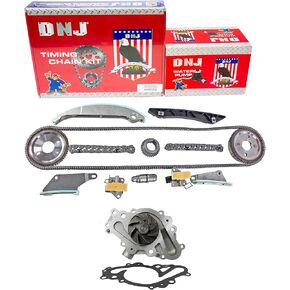 DNJ TK1116BWP Timing Chain Kit with Water Pump for 2009-2010 Chrysler, Dodge 300, Avenger, Charger 2.7L V6 24V DOHC 2736cc