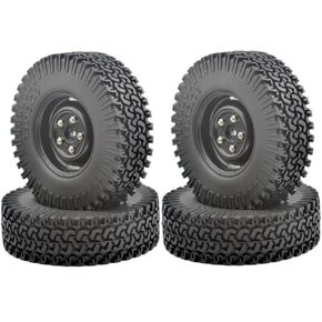 4PCS 100MM Tire&1.9 Inch Plastic Wheel Set with Foam Insert for 1/10 RC Crawler Car SCX10 D90