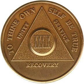 39 Year Bronze AA (Alcoholics Anonymous) - Sober / Sobriety / Birthday / Anniversary / Recovery / Medallion / Coin / Chip