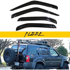 4 pcs Compatible with 2000-2004 Nissan Xterra Front+Rear Sun/Rain Guard Outside Mount Window Visors in Saudi Arabia