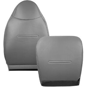 Left Driver Side Bottom and Top Lean Back Seat Cover Gray Replacement Fit for Ford F250 F350 F450 F550 XL Super Duty XL Work Truck 2001-2007