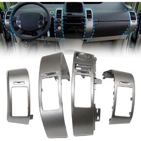 4PCS Center Inner A/C Dash Air Vent Cover Trim Compatible with Toyota Prius 2004-2009 1.5L # 55670-47060 55475-47020 55680-47020 55474-47020 Left & Right Side