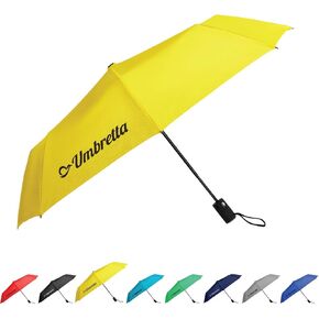 Lightweight Travel Size Umbrella - 3 Folding Automatic Open Compact Umbrella with 8 Aluminum Shafts & Soft Handle, Heavy Duty, Windproof & Collapsible Umbrellas for Rain