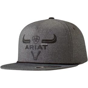 ARIAT Flexfit 110 Mens Cap, Cloth Longhorn Heather Black