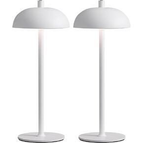 Cordless LED 12" Small Table Lamps Set of 2, Modern Portable Desk Lamp, 3 Color Dimming Rechargeable Battery Lights, for Bedroom, Outdoor, Restaurant, Bedside, Baby Night Light, Gifts (Brown)