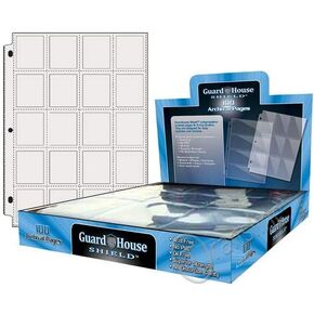 GuardHouse Shield 20 Pocket Coin Storage Pages for 2x2 Holders Box of 100
