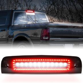 KEWISAUTO LED 3rd Third Brake Light for Dodge Ram 2009-2018, Smoked Lens Cab Roof Cargo Brake Light Rear Center High Mount Stop Light for 2009-2018 Dodge Ram 1500 2500 3500 Accessories