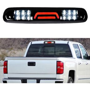 LED Third 3rd Brake Light For 2007-2013 Chevrolet Silverado/GMC Sierra 1500 2500HD 3500HD Center High Mount Brake Light Rear Cargo Lamp Tail Light (Smoke Lens)