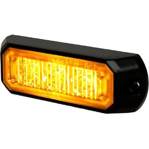 HELLA H22891001 MS3 Mini LED Lighthead, 12/24 VDC, 12 Flashing Patterns, Amber