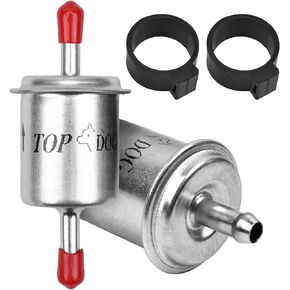 5/16 Inline Fuel Filter - Upgraded Billet Aluminum Metal Gas Filter - Automotive Replacement Fuel Filters for Motorcycle ATV Small Engines, Corrosion Resistance, High Flow