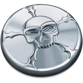 Kuryakyn 7358 Zombie Skull Vented Fuel Tank/Gas Cap with Right-Hand Threads for 1982-2019 Harley-Davidson Motorcycles with Screw Tanks, Chrome