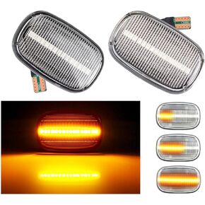Dynamic Led Side Marker Turn Signal Light Sequential Blinker Light For Toyota Corolla RAV4 Prius Yaris Camry Vios Hilux Allex Avensis Celica Supra Mk4 (White)