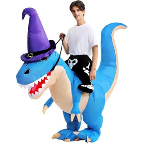Max Fun Dinosaur Costume Adult - Inflatable Dinosaur Halloween Costume for Man Women | Fun Blow Up Dino Suit for Halloween Party Cosplay