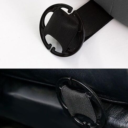 24Pcs Car Seat Cover Plum-Shaped Plastic Chuck, 24Pcs Metal Hook, Car Seat Cover Fasteners, Metal Hook for Reinforce Car Seat Cushions, Black in Saudi Arabia
