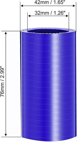 X AUTOHAUX 48mm 1.89" ID Universal Car Straight Silicone Coupler Pipe Replacement 76mm Blue in Saudi Arabia