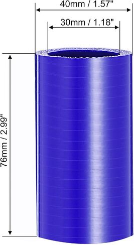 X AUTOHAUX 48mm 1.89" ID Universal Car Straight Silicone Coupler Pipe Replacement 76mm Blue in Saudi Arabia
