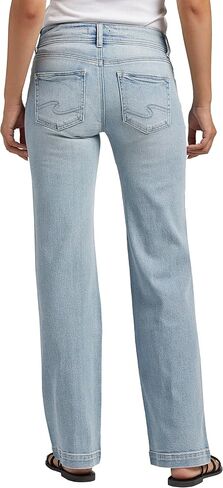 Silver Jeans Co. Women's Suki Mid Rise Curvy Fit Trouser Leg Jeans in Saudi Arabia