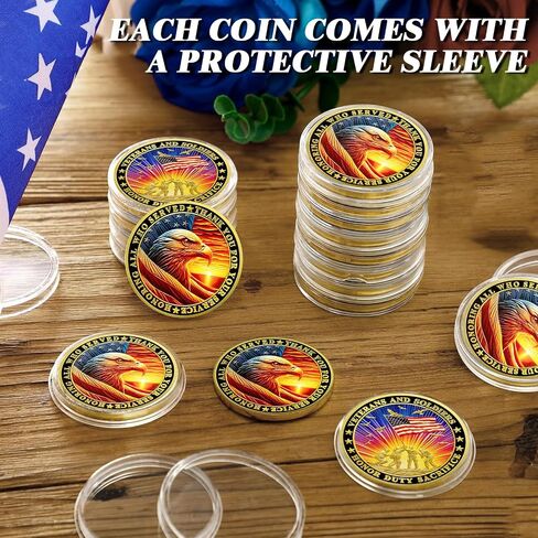 CHURYUML 50Pcs Military Veterans Challenge Coins Bulk - Honoring All Who Served Thank You for Your Service Coin Military Gifts for Men Women Navy Army Thanksgiving Veterans Day Gift in Saudi Arabia