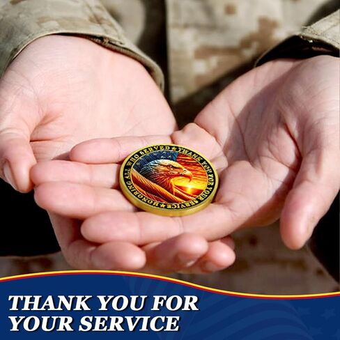 CHURYUML 50Pcs Military Veterans Challenge Coins Bulk - Honoring All Who Served Thank You for Your Service Coin Military Gifts for Men Women Navy Army Thanksgiving Veterans Day Gift in Saudi Arabia