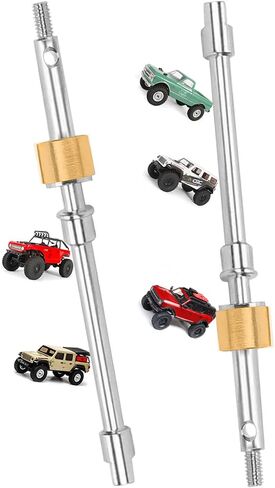 Front Drive Shaft Cvd Upgrades Parts for Axial 1-24 Scx24 Crawlers,2pcs RC Driveshaft CVD Axles #45 Steel Hop Ups,for RC Car Crawler #AXI90081,AXI00001,AXI00002,AXI00005,AXI00006 in Saudi Arabia