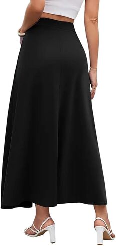 تنورة طويلة للنساء من Avanova بربطة أمامية على شكل حرف A، تنورة طويلة مرنة بخصر عالٍ in Kuwait